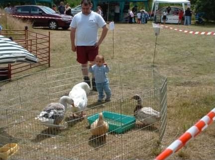 Fun Day 2004 and one of the younger visitors with the Ducks & Geese