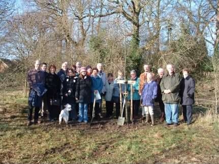 Tree planting in memory of Robert Carrington